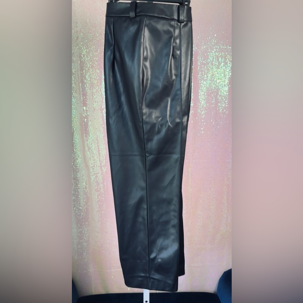 NWOT Rachel Zoe Black Pleather No Pocket Faux Leather Pants Plus Size 2X